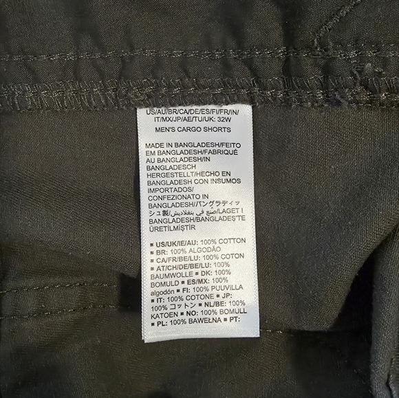 Amazon Essentials Dark Green Cargo Shorts Utility Army Green Shorts - Picture 9 of 16